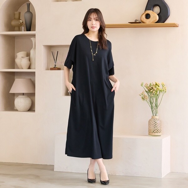 ピサーノ（PISANO）/【手洗いOK・吸水速乾・接触冷感・遮熱】ボクシーシルエットワンピース_10