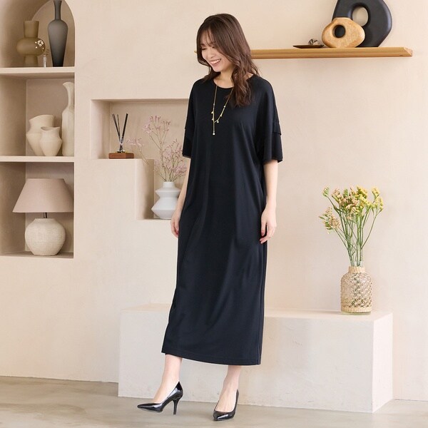 ピサーノ（PISANO）/【手洗いOK・吸水速乾・接触冷感・遮熱】ボクシーシルエットワンピース_11