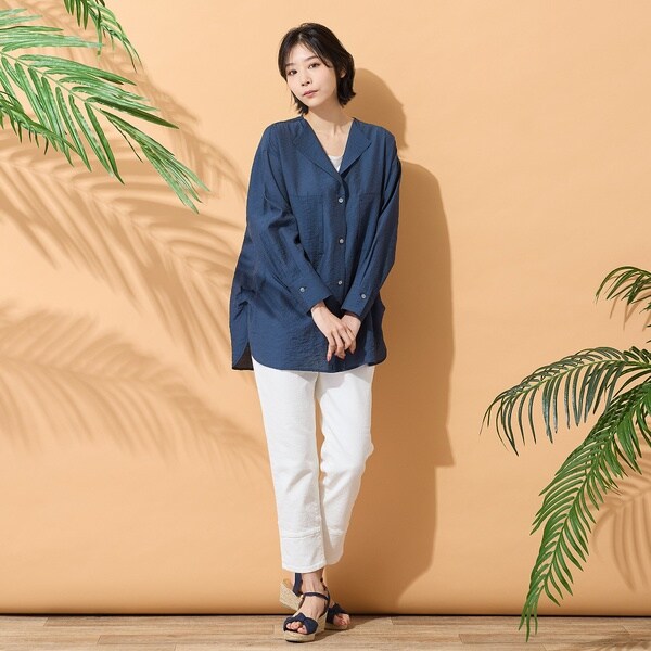 ピサーノ（PISANO）/【手洗いOK】2Wayヘム・ナチュラルワッシャーブラウス_16