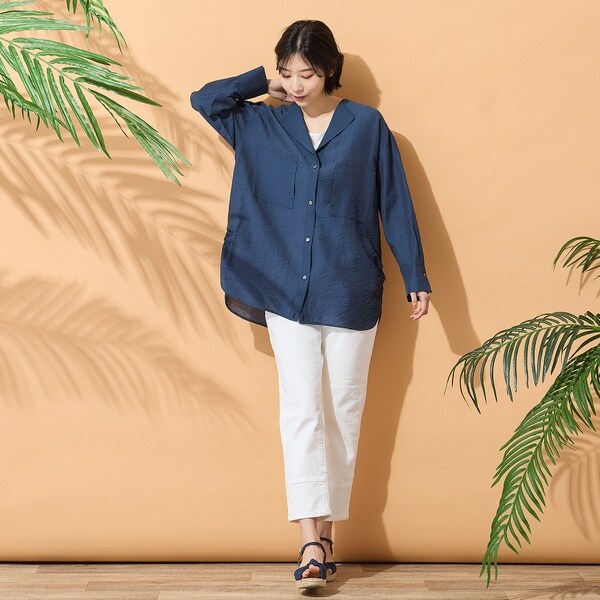 ピサーノ（PISANO）/【手洗いOK】2Wayヘム・ナチュラルワッシャーブラウス_17