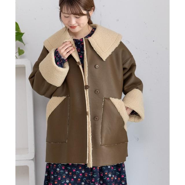 プードゥドゥ（POU DOU DOU）/ビッグカラーボンバージャケット