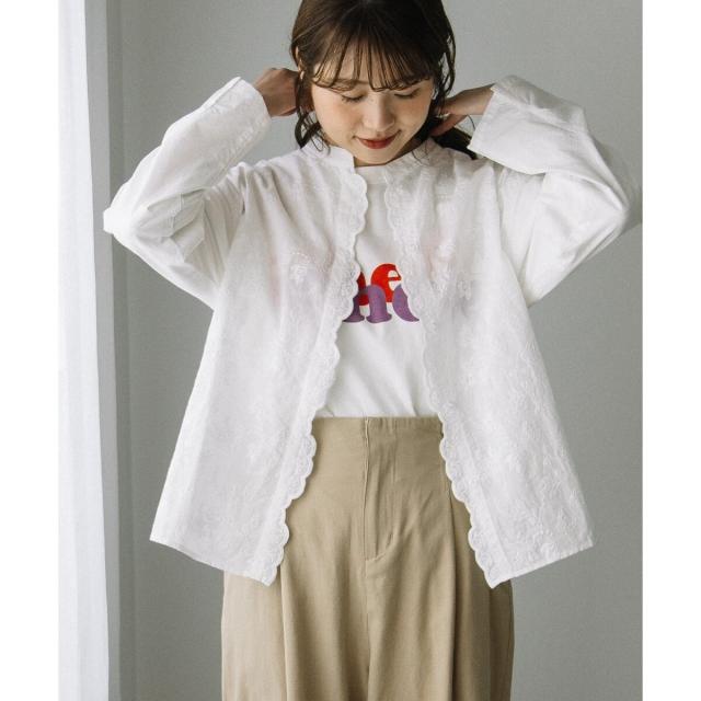 プードゥドゥ（POU DOU DOU）/スカラップ刺繍ブラウス_7