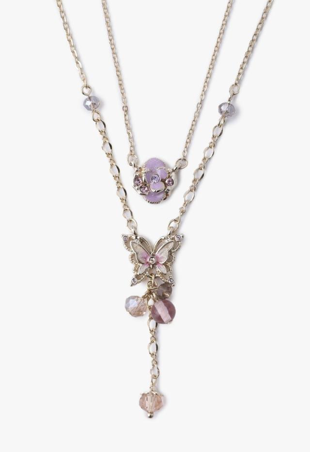 アナ スイ(ANNA SUI)/蝶 バラモチーフ 2点セットネックレスの通販は 11,704円