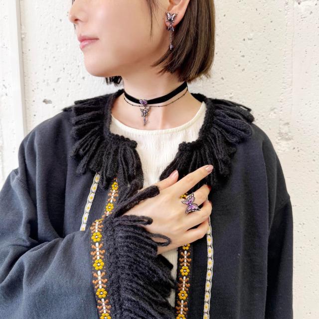 アナ スイ（ANNA SUI）/バタフライ鍵モチーフ チョーカーネックレスの
