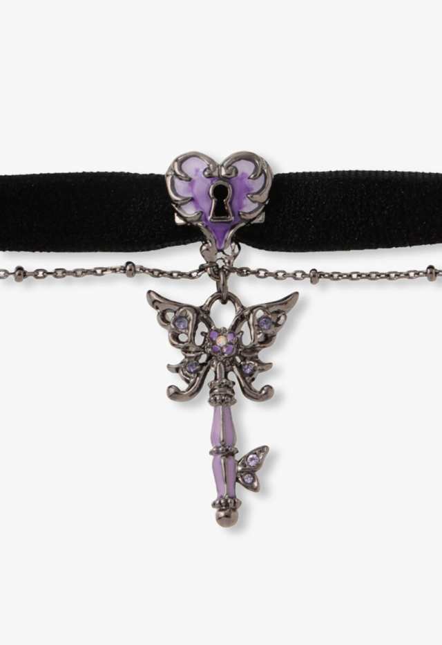 【ANNA SUI】即対応 バタフライ鍵モチーフ チョーカーネックレス アナ スイ(ANNA SUI)/バタフライ鍵モチーフ チョーカー