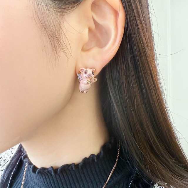 すぐ届く☆国内発送 ANNASUI(アナスイ)ミニブタモチーフ ピアス org.jpg