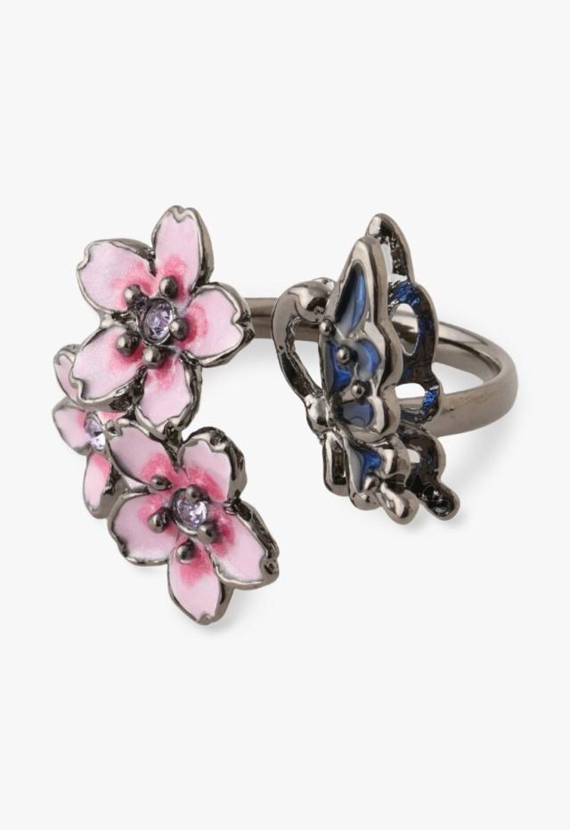 【ANNA SUI】夜桜と蝶モチーフ リング ANNA SUI】即対応 夜桜と蝶モチーフ リング (ANNA SUI/指輪