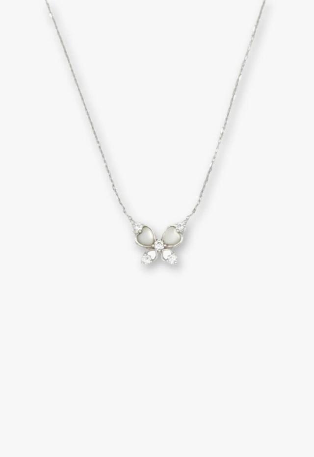 アナ スイ（ANNA SUI）/シェル蝶モチーフ シルバーネックレス
