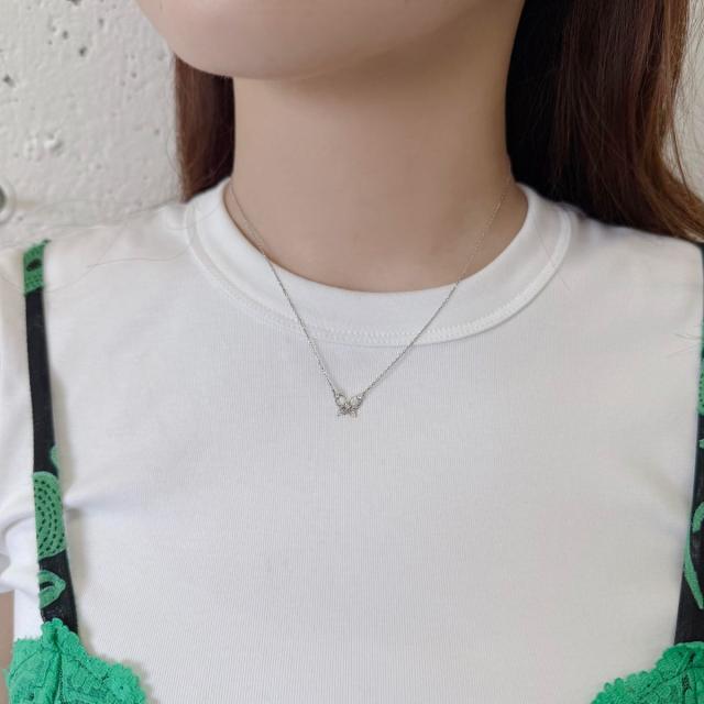 アナ スイ（ANNA SUI）/シェル蝶モチーフ シルバーネックレス_3