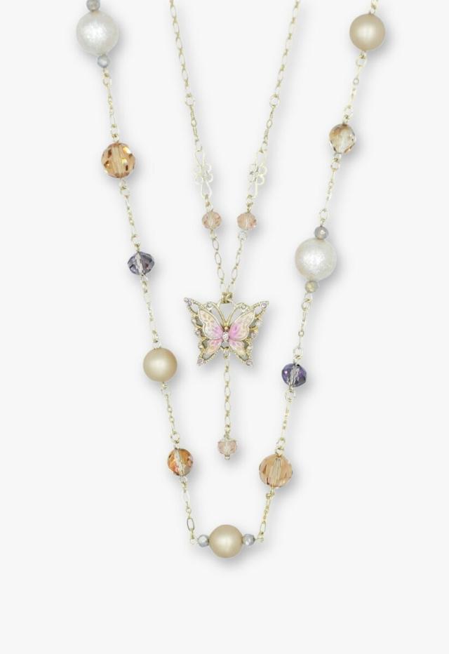 アナ スイ（ANNA SUI）/蝶モチーフ　2点セットネックレス