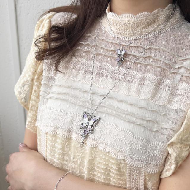 アナ スイ（ANNA SUI）/蝶 小花モチーフ ネックレス_3