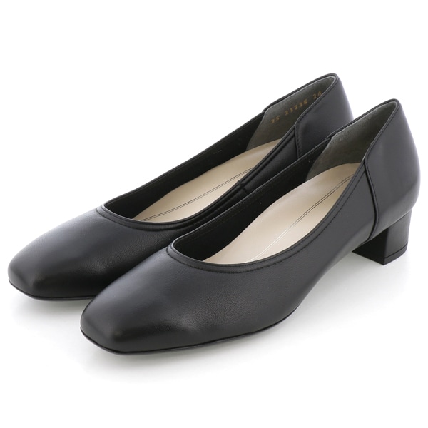 リズ・ラフィーネ（Riz raffinee）/【3E】【撥水革】ローヒールスクエアトゥパンプス