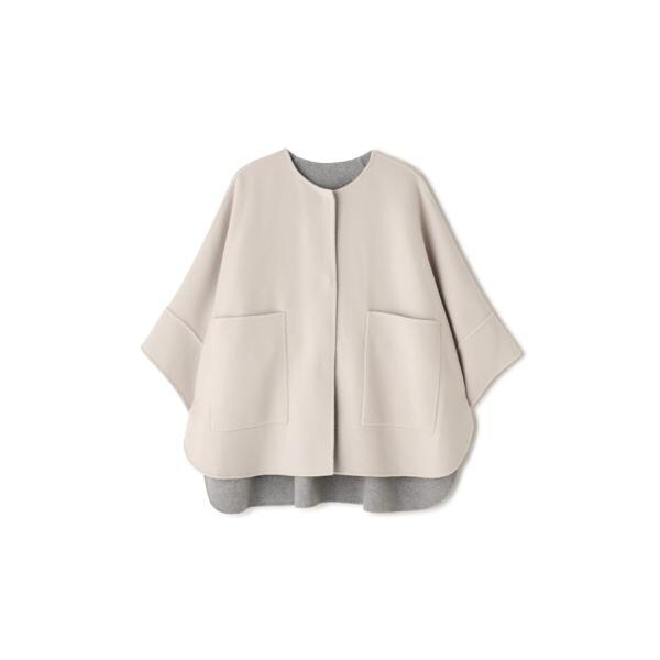 アドーア ADORE カシミヤ混 リバージャケット ノーカラー クロップド 38 カシミヤ混 2TONE リバージャケット （テーラードジャケット