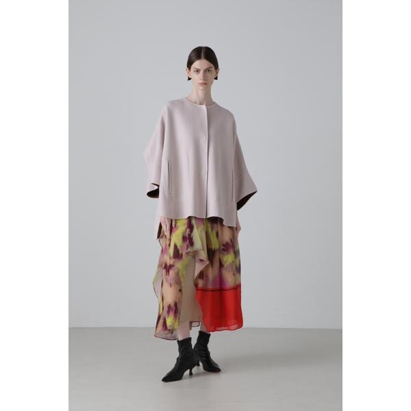 アドーア（ADORE）/◇カシミヤ混2TONEリバーノーカラー