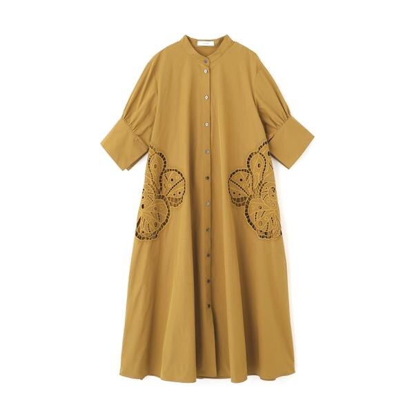 ADORE アドーア ロングワンピース リブニット スリット ベージュ