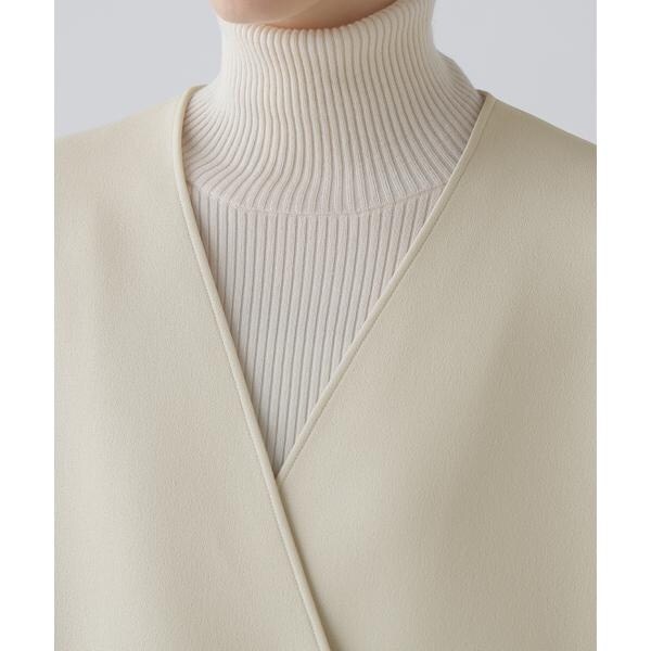 美品 アドーア ADORE コンフォートボンディングロングトップス ゆったり アドーア（ADORE）/バイカラーボンディングジャケット【公式通販】