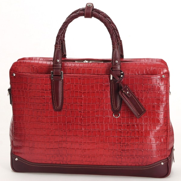 キーファーノイ/【アモーレ Amore】ブリーフケース クロコ型押しレザー