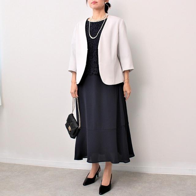 フルールバイミントブリーズ　フォーマルワンピース　L fleur by mint breeze ワンピース 「L〜5L 大きいサイズ」 セミ