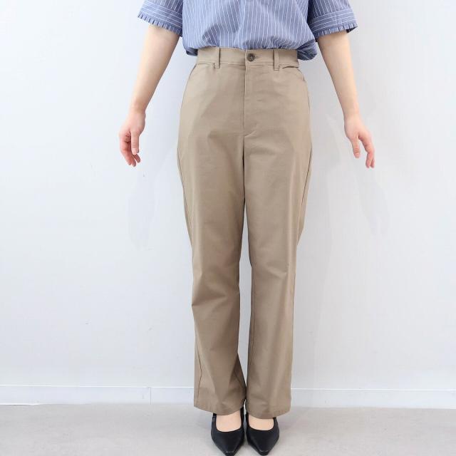 フルールbyミントブリーズ（fleur by mint breeze）/【大きいサイズ】麻混ストレッチストレートパンツ_10