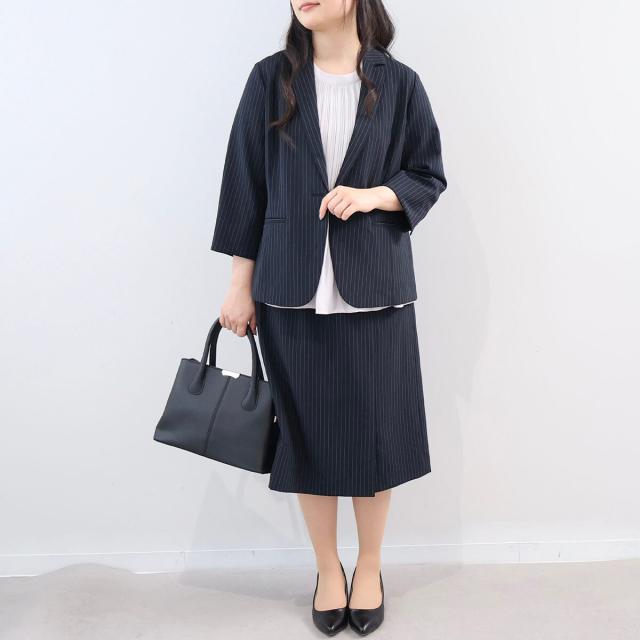 フルールbyミントブリーズ（fleur by mint breeze）/【大きいサイズ】【多機能】さらさらジョーゼットフロントプリーツブラウス_5