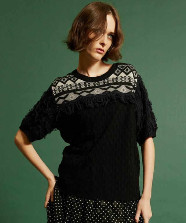 フラボア（FRAPBOIS）/フリンジニット