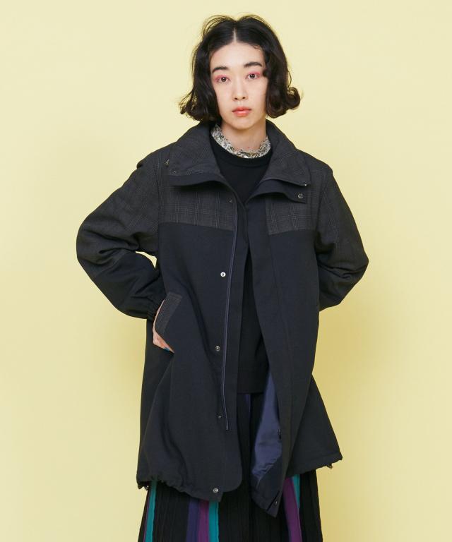 ジャケット・アウター nullus ECOLEATHERHOLLOW PLACKETLONG COAT nullus ECOLEATHERHOLLOW PLACKETLONG COAT