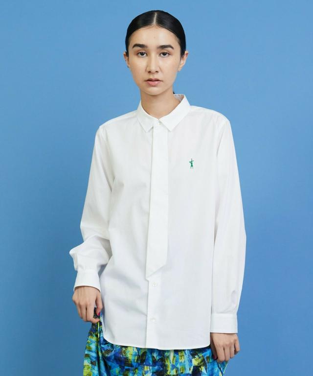 フラボア（FRAPBOIS）/ネクタイ風　ベーシックシルエット　ブロードシャツの通販は 9,900円