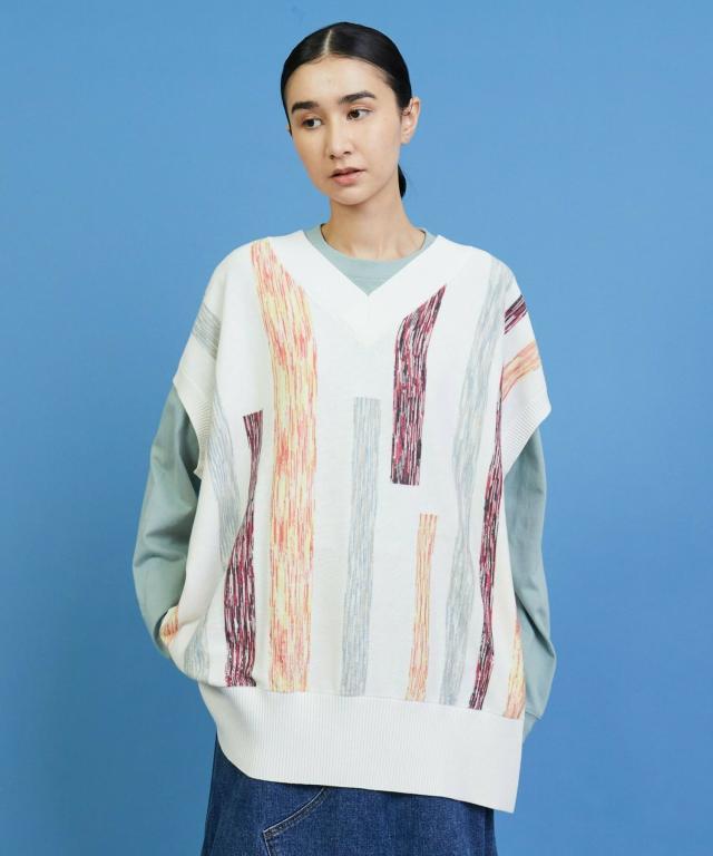 フラボア（FRAPBOIS）/グラデーション　ニットベスト 9,900円