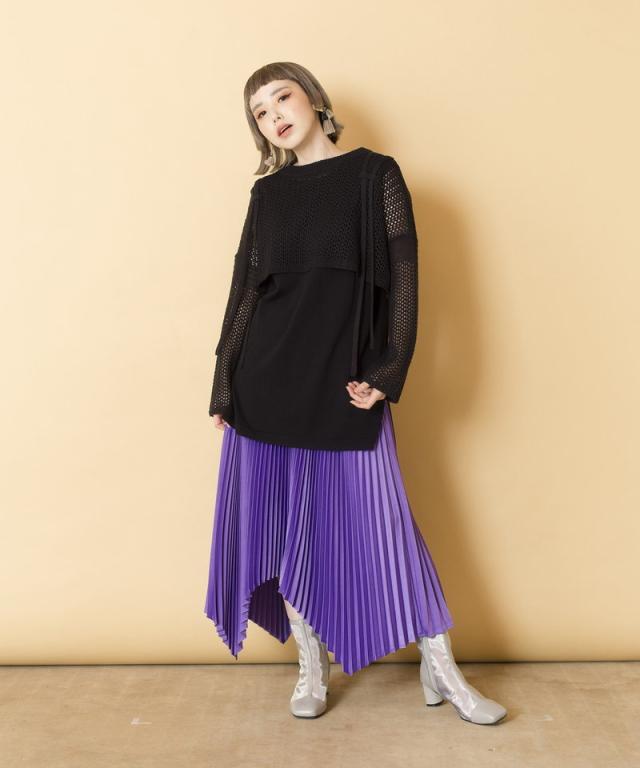 オズモーシス/メッシュニットプルオーバー&ノースリーブSETの通販はau