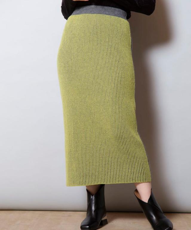 オズモーシス（OSMOSIS）/畦ストライプニットスカートの通販は 6,814円