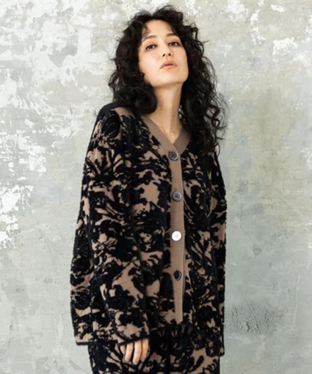 オズモーシス（OSMOSIS）/2WAYジャガードニットカーディガン