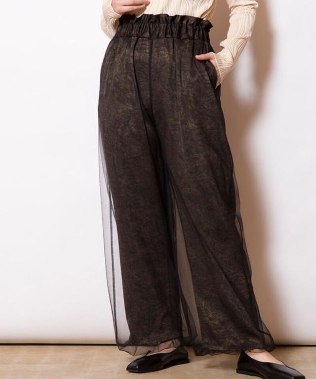 オズモーシス（OSMOSIS）/チュールレイヤードパンツ