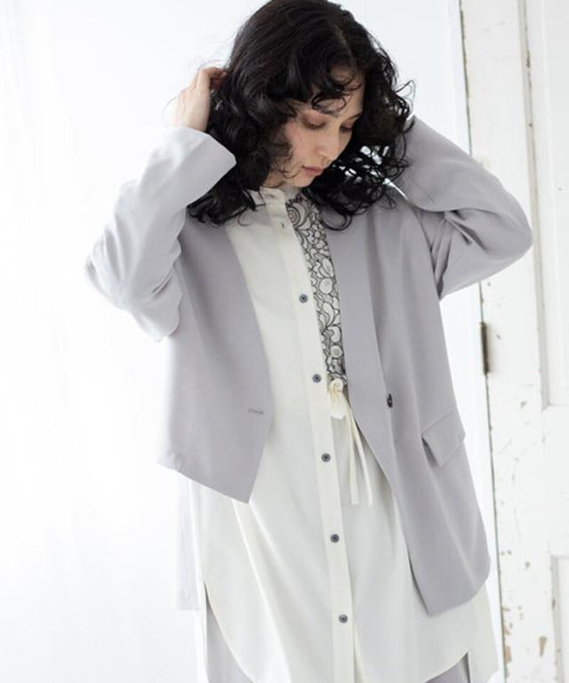 オズモーシス（OSMOSIS）/ノーカラーアシンメトリージャケット