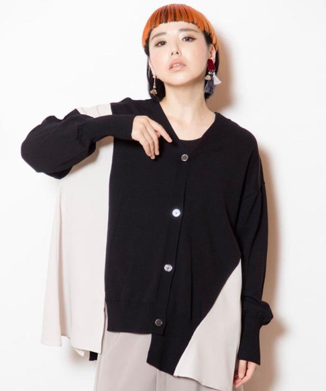 オズモーシス（OSMOSIS）/2WAY切替ニットカーディガン