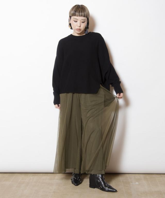 オズモーシス（OSMOSIS）/チュールレイヤードパンツ_10