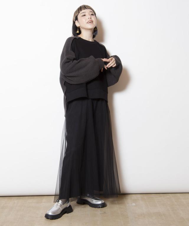 オズモーシス（OSMOSIS）/チュールレイヤードパンツ_18