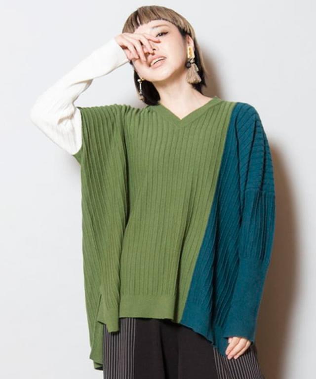 オズモーシス（OSMOSIS）/切替ニットプルオーバー