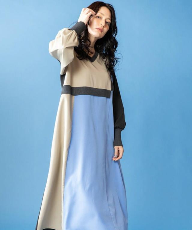 オズモーシス（OSMOSIS）/2WAY配色切替ワンピース 【公式通販】