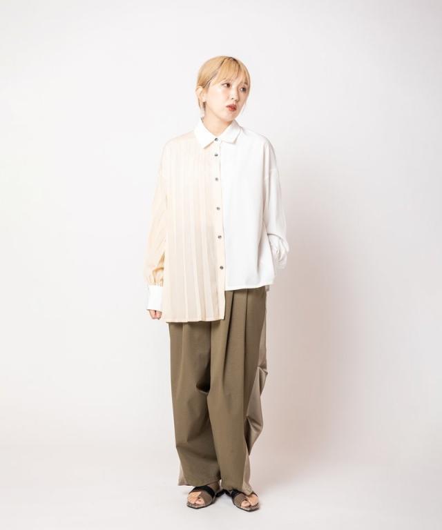 オズモーシス（OSMOSIS）/アシンメトリープリーツブラウス_11
