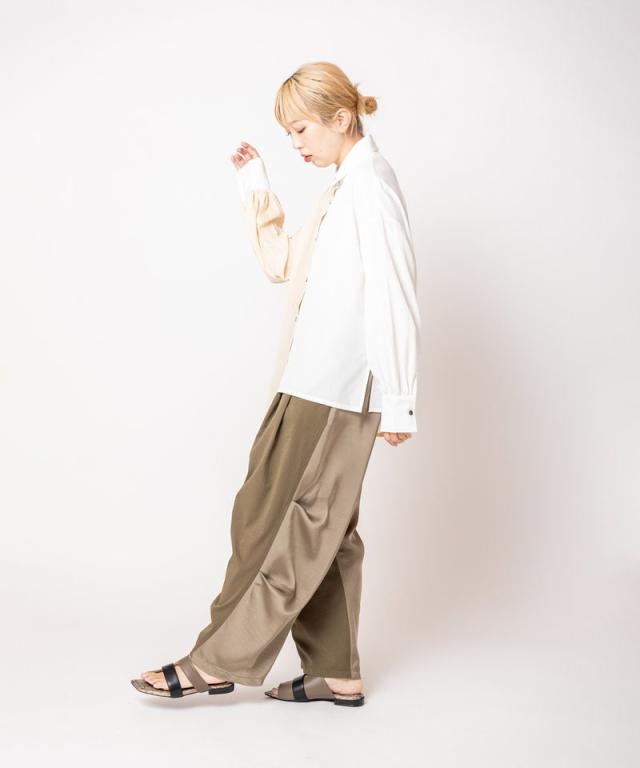 オズモーシス（OSMOSIS）/アシンメトリープリーツブラウス_12