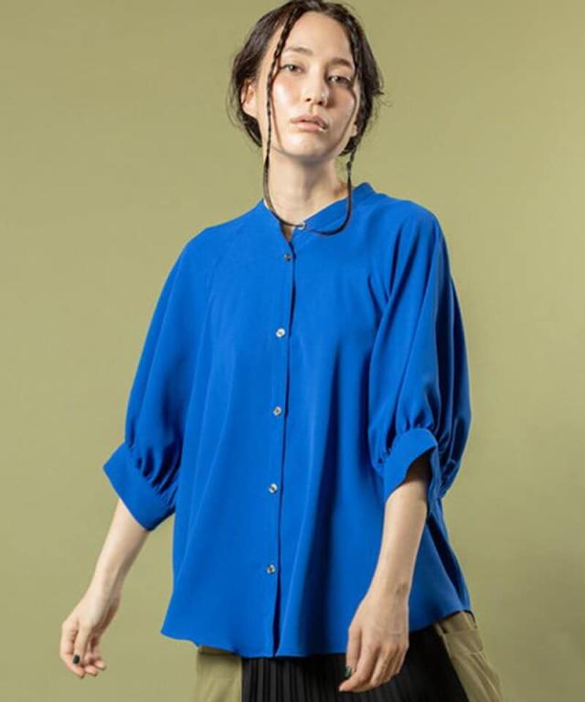 オズモーシス（OSMOSIS）/変形ラグランギャザーブラウス