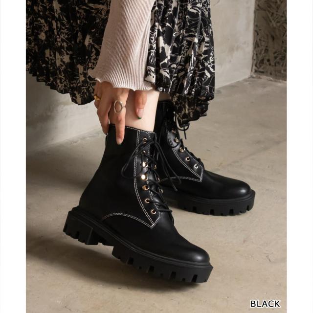 ★【新品未使用・タグ付】ランダ　レースアップトラックソールブーツ　ブラウン　S RA041BW12522_fw_thumbM.jpg