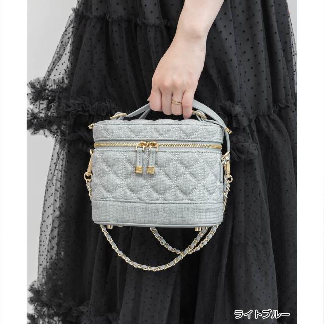 RANDA キルティング2WAYバニティバッグ ライトグレー ランダ RANDA キルティング2WAYバニティバッグ （GRAY MIST
