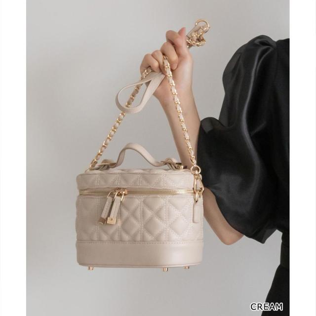 ランダ　2way バニティバッグ　クリーム　randa ランダ RANDA キルティング2WAYバニティバッグ （CREAM