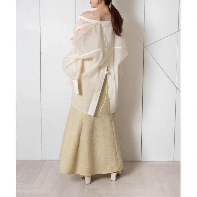 美品　RANDA ランダ　ワンピース　ツイード　ラメ　金ボタン　ベスト　完売 ランダ（RANDA）/＜23春夏新作＞サマーツイードキャミワンピース