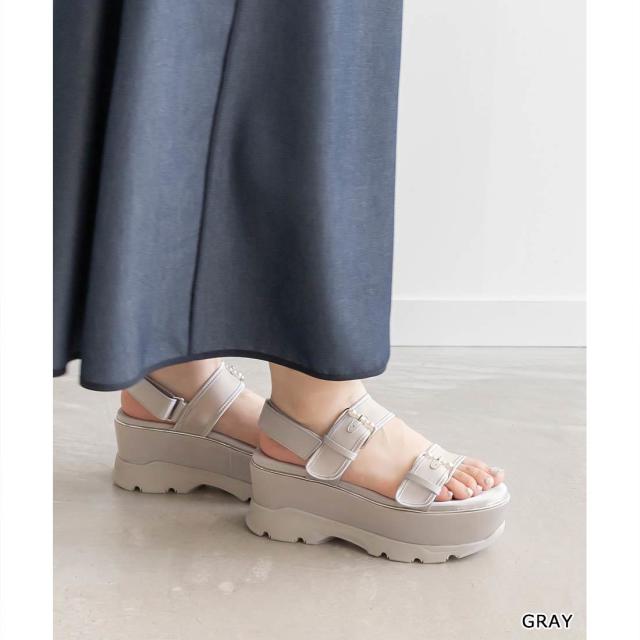 ランダ（RANDA）/【22．5−25．5】パールバックルボリュームソール