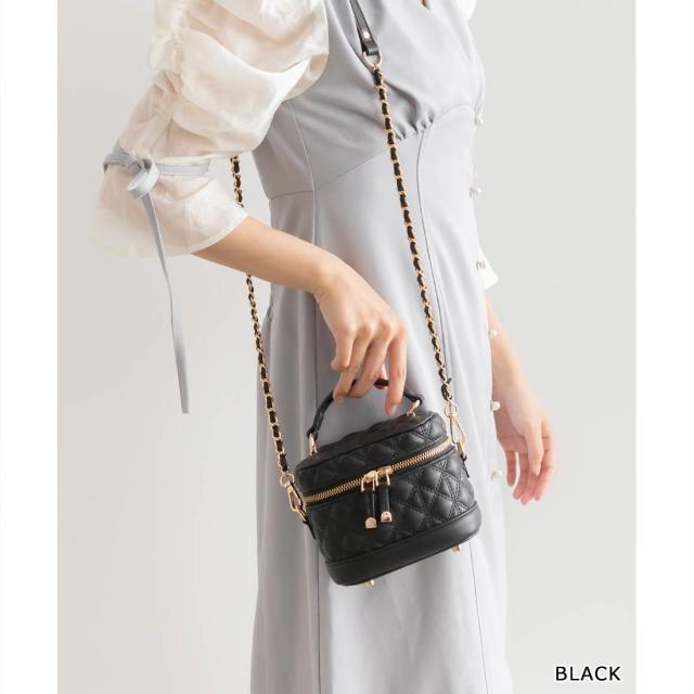 RANDA ランダ キルティング2WAYミニバニティバッグ ランダ RANDA キルティング2WAYミニバニティバッグ （BLUE