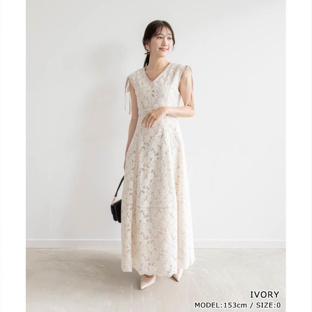 ランダ　総レース裾スカラップマキシワンピース SALE】総レース裾スカラップマキシワンピースRANDA公式サイト