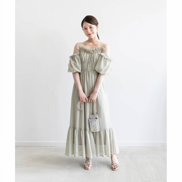 ランダ（RANDA）/＜24春夏新作＞プリーツフリル2WAYシフォン