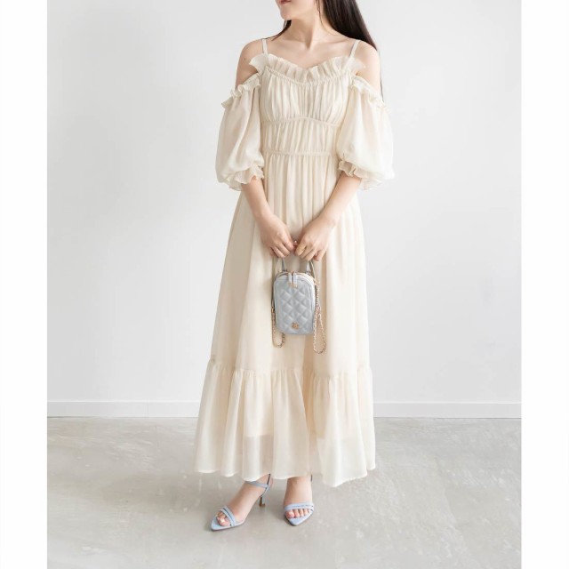 ランダ（RANDA）/＜24春夏新作＞プリーツフリル2WAYシフォン